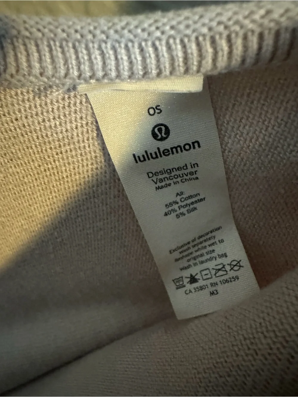 Lululemon Free To Coast Wrap.  Light Pink Open-Front Draped Poncho Sweater O/S